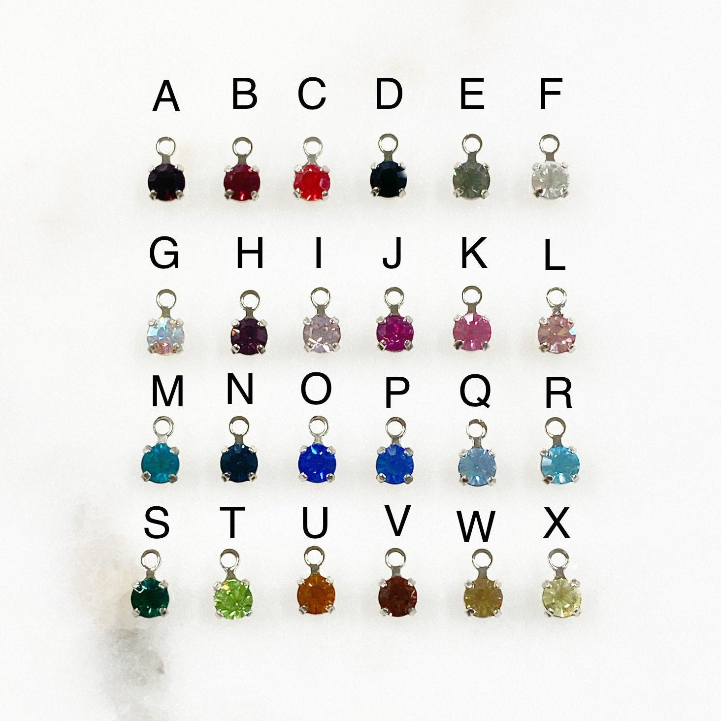 Base Metal Swarovski Crystal Round Rhinestone Crystal 5mm Charm (15pc)