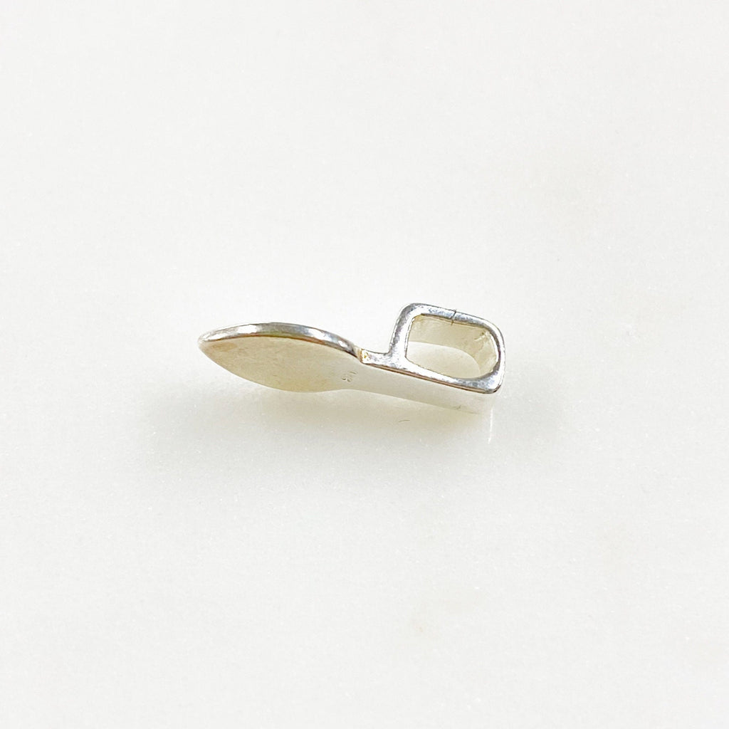 16mmx6mm Sterling Silver Simple Beaver Tail Bail Necklace Pendant Findings