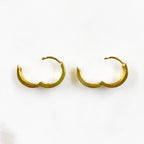 15mmx6mm 18K Gold Filled Simple Thick Hoop Earring Huggie Hoops Ready (2pc)