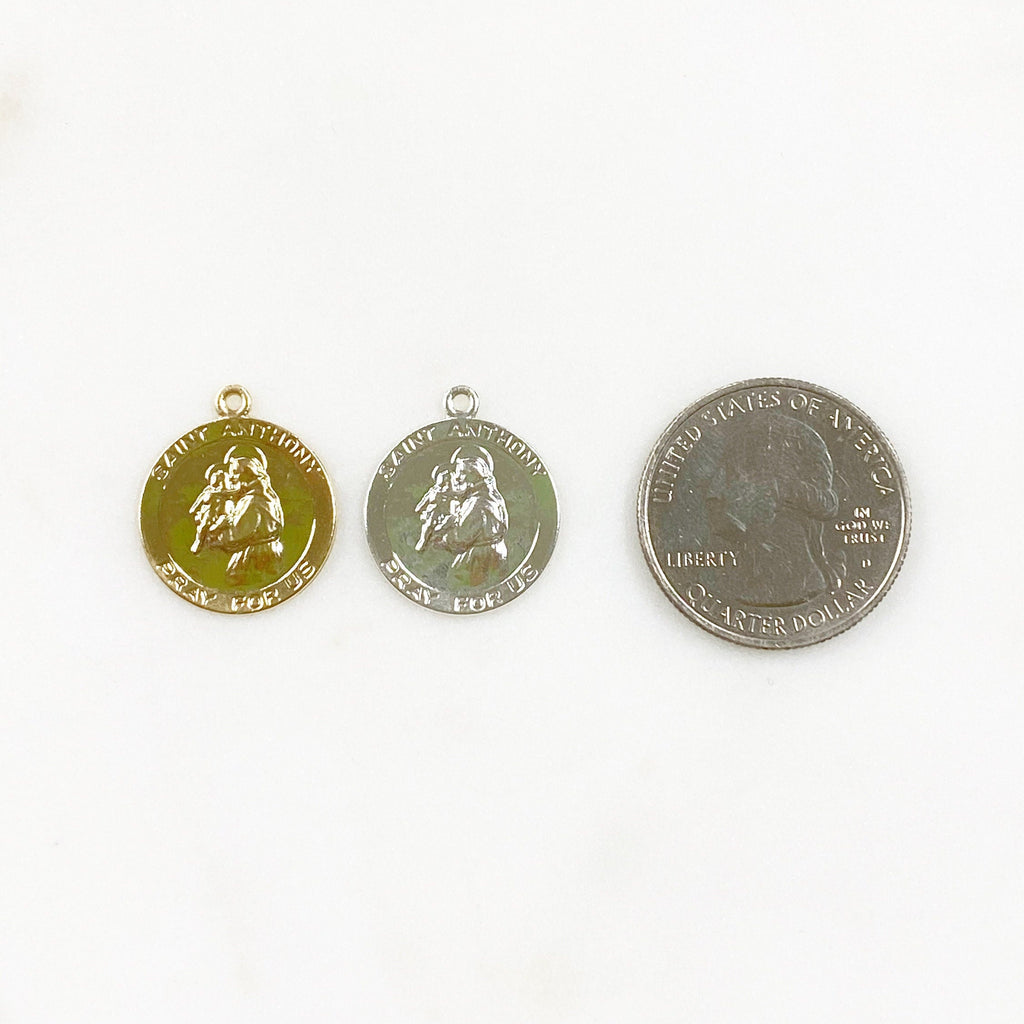 Sterling Silver or 14K Gold Filled Saint Anthony Charm Choose Your Material