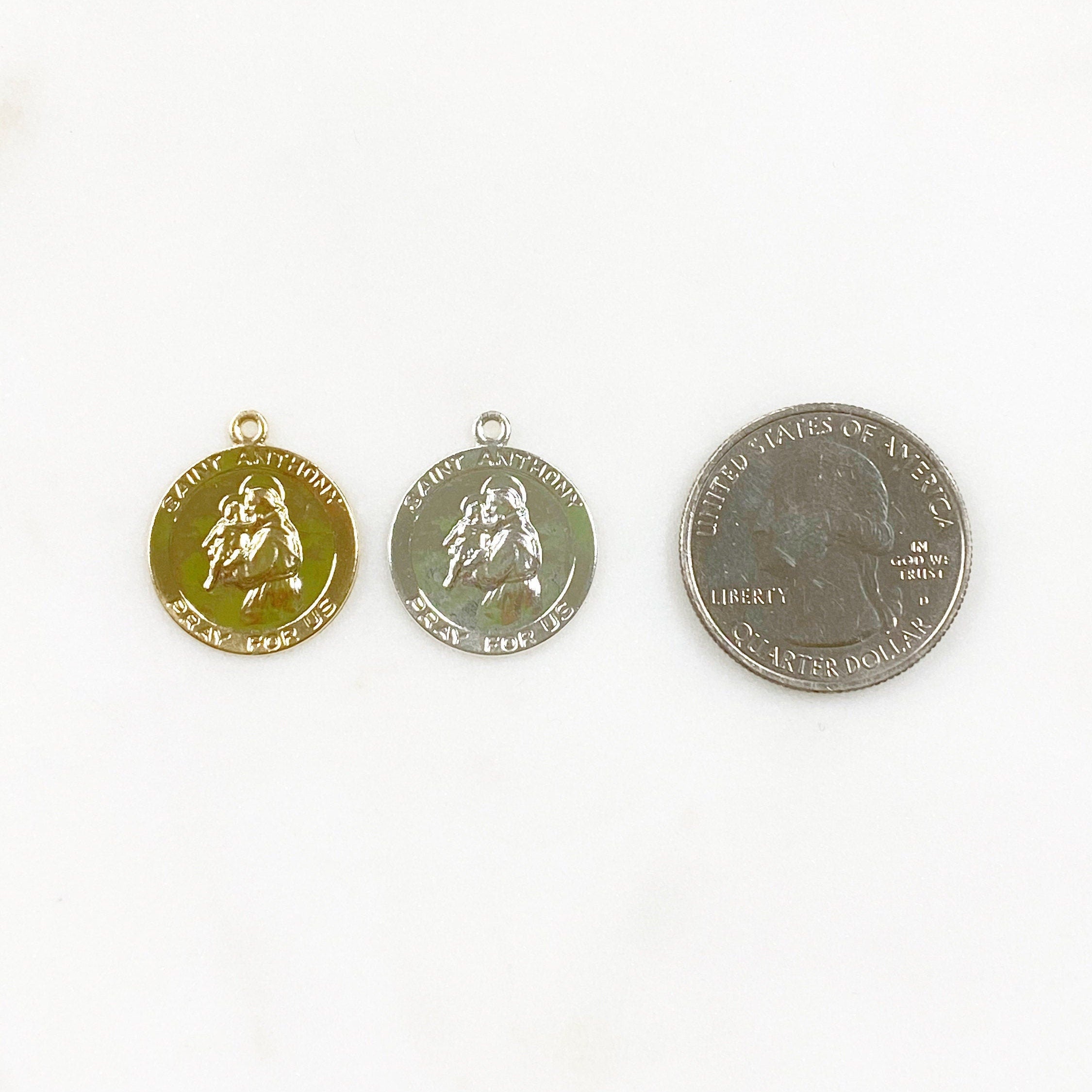 Sterling Silver or 14K Gold Filled Saint Anthony Charm Choose Your Material
