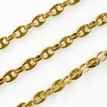 12mmx9mm Brass Gold Metal Mariner Chain Thick Gold Chain – Sold by the Foot