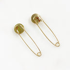 28mmx8mm Gold Plated Evil Eye Safety Pin Pink or Blue Safety Pin