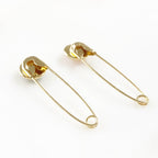 28mmx8mm Gold Plated Evil Eye Safety Pin Pink or Blue Safety Pin