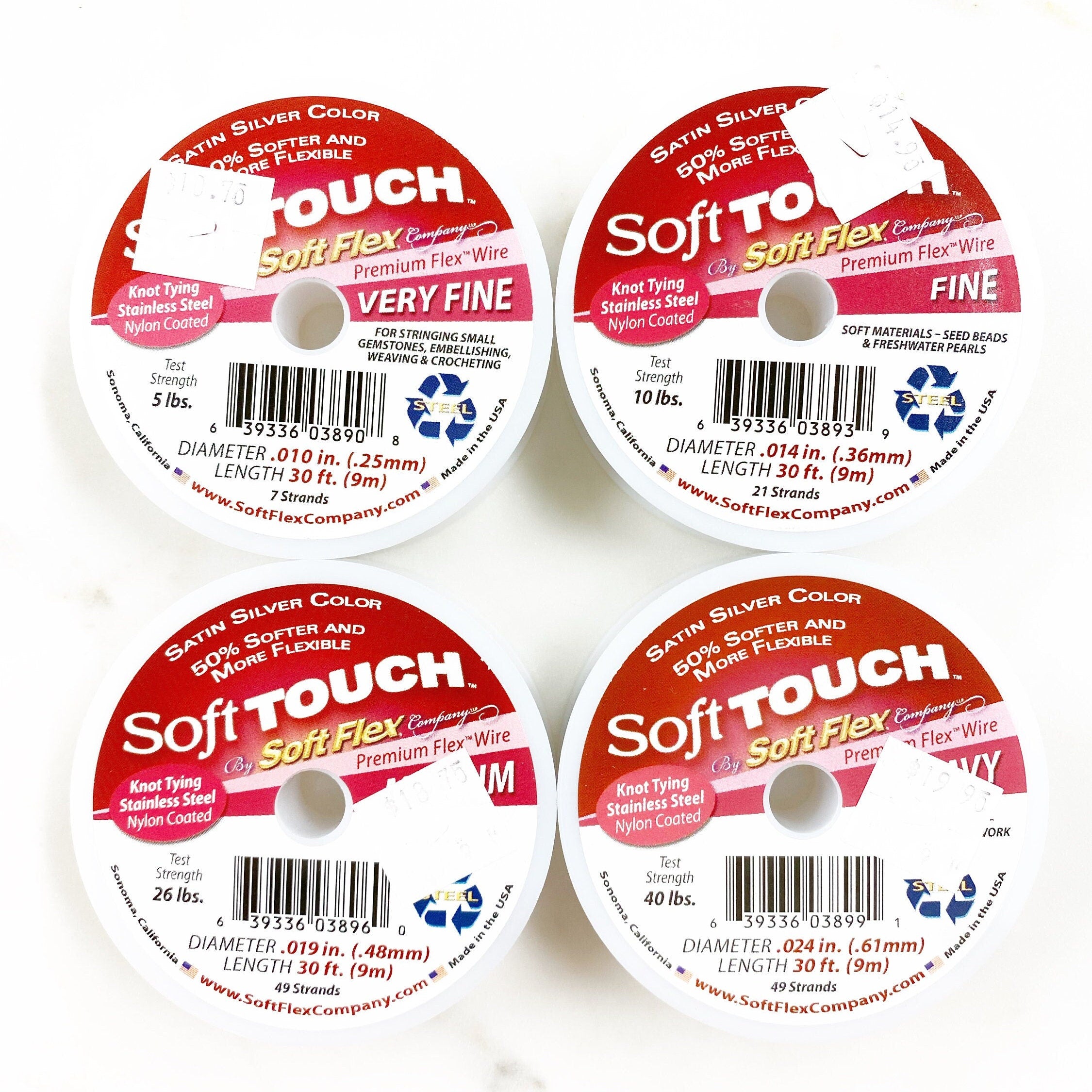 Stainless Steel Soft Touch Silver Premium Flex Wire Very Fine Medium