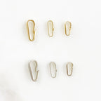 Sterling Silver or Gold Filled Simple Lined Open Pendant Bail (5pc)