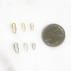 Sterling Silver or Gold Filled Simple Lined Open Pendant Bail (5pc)