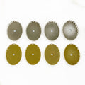 Base Metal 30mm Cameo Setting Gold or Silver (4pc)
