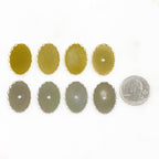 Base Metal 25mm Cameo Setting Gold or Silver (4pc)