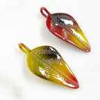Large Mini Leaves Charm Colorful Detailed Leaf Red