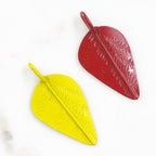 Large Mini Leaves Charm Colorful Detailed Leaf Red