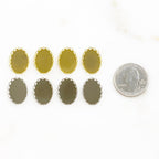 Base Metal 18mm Cameo Setting Gold or Silver (4pc)