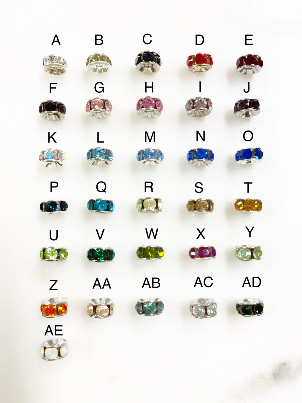 Base Metal Swarovski Crystal Rondelles 6mm Spacer Beads Authentic (10pc)