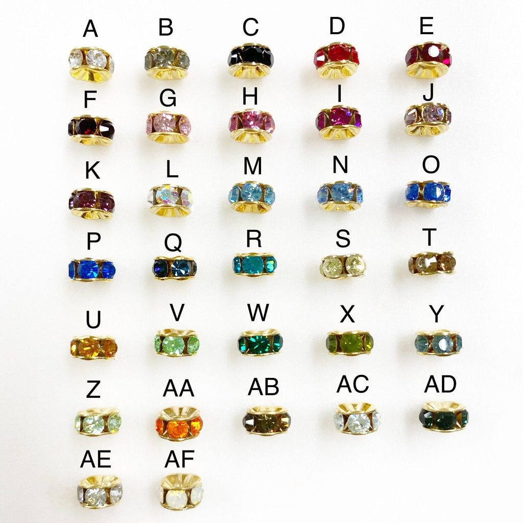Gold Plated Swarovski Crystal Rondelles 6mm Spacer Bead Crystal (10pc)