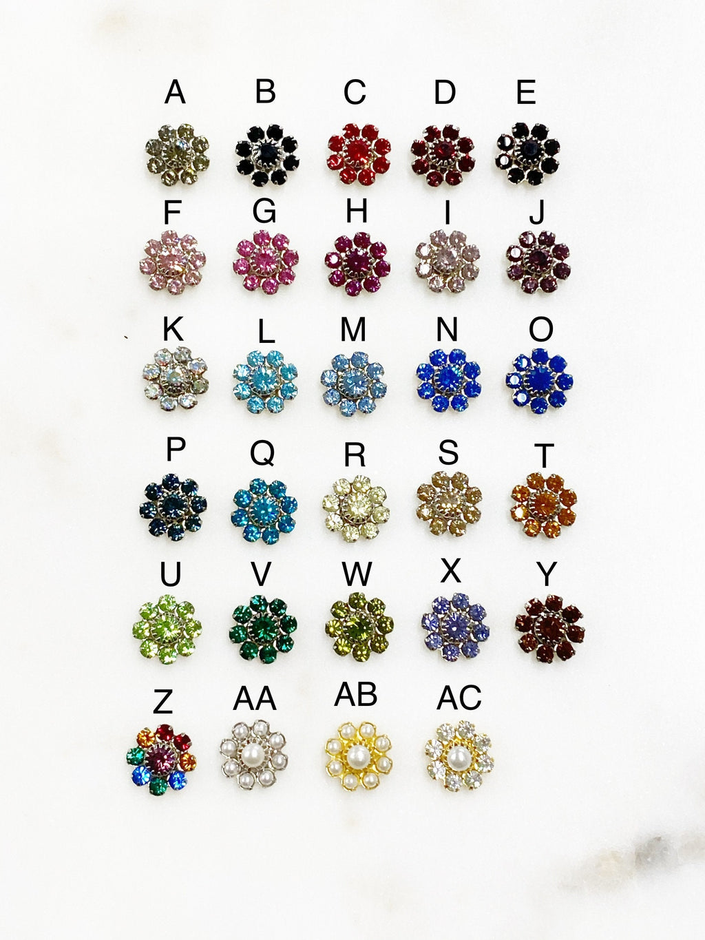 Base Metal Swarovski Crystal Flower 10mm Rhinestone Glue (10pc)