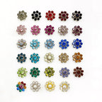 Base Metal Swarovski Crystal Flower 10mm Rhinestone Glue (10pc)