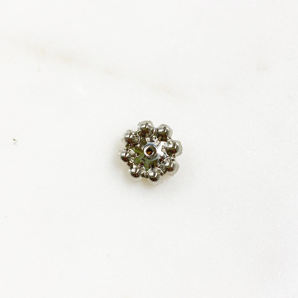 Base Metal Swarovski Crystal Flower 10mm Rhinestone Glue (10pc)