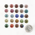 Base Metal Swarovski Crystal Flower 12mm Rhinestone Glue (10pc)