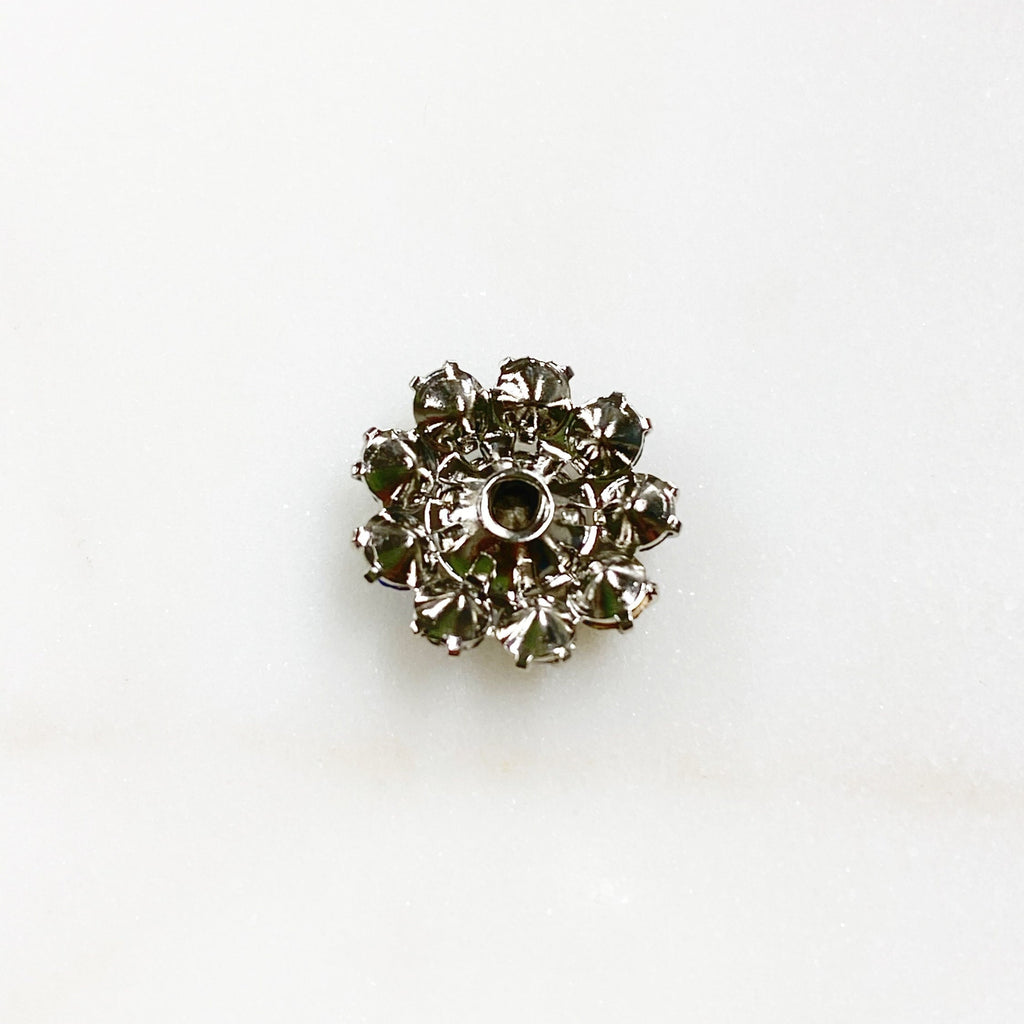 Base Metal Swarovski Crystal Flower 12mm Rhinestone Glue (10pc)