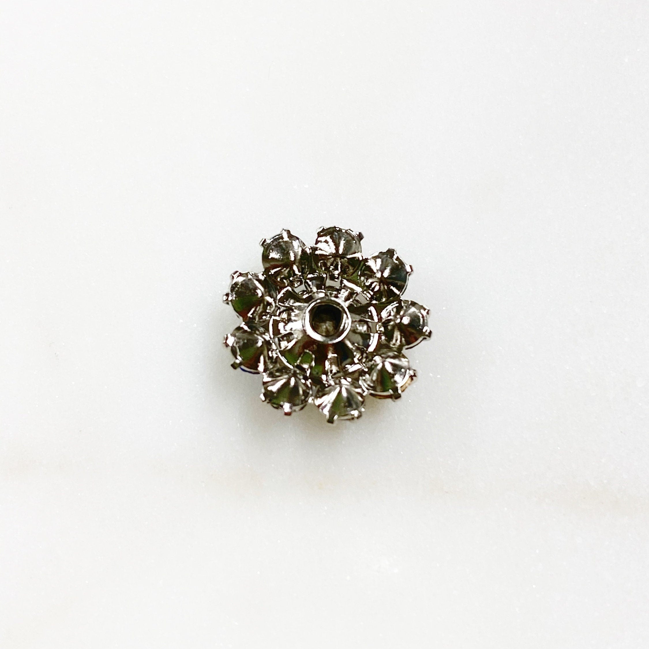 Base Metal Swarovski Crystal Flower 12mm Rhinestone Glue (10pc)