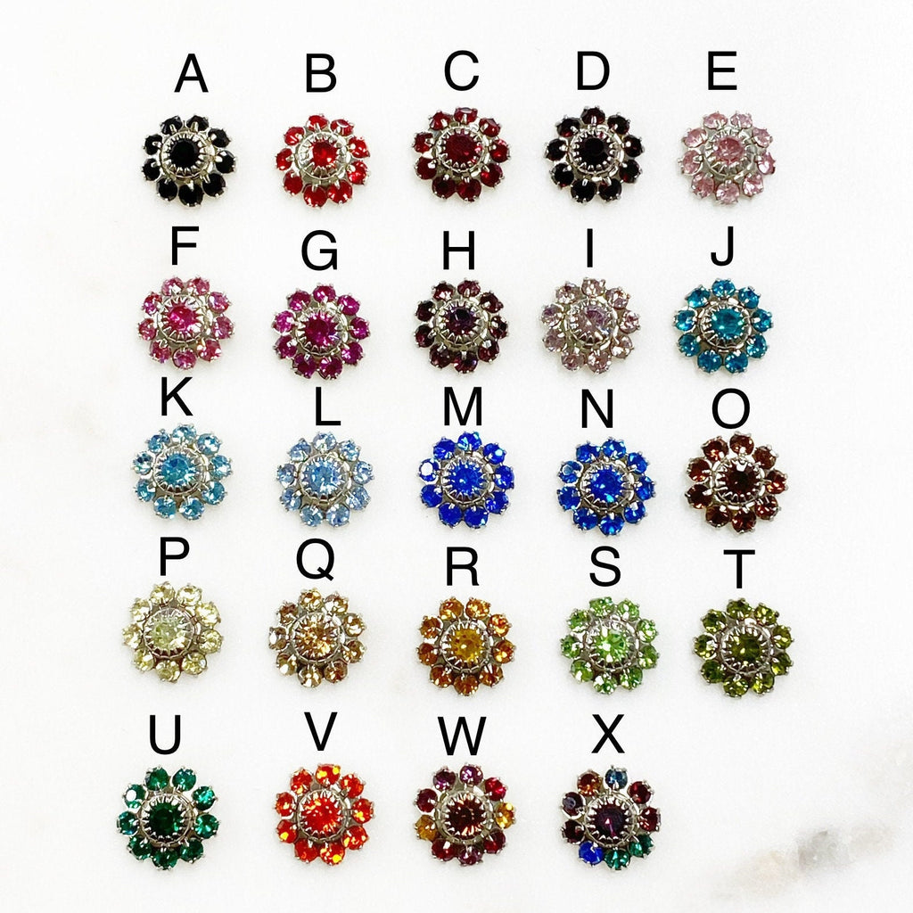 Base Metal Swarovski Crystal Flower 12mm Rhinestone Glue (10pc)