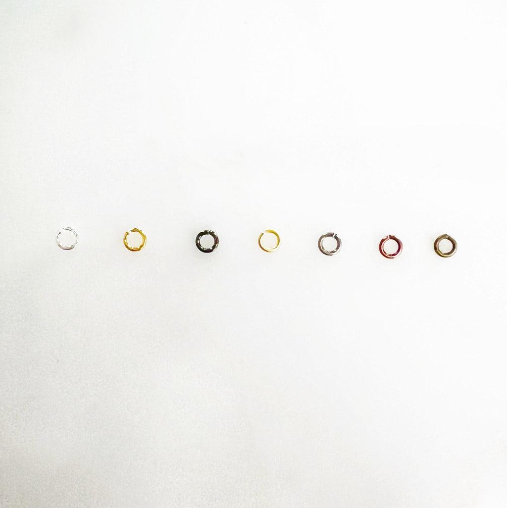 Base Metal 3mm 22 Gauge Open Jump Rings Charm Links Metal Findings (144pc)