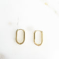 Gold Filled or Gold Plated 18KT Rounded Square Hoops Semi Thick Rounded (2pc)