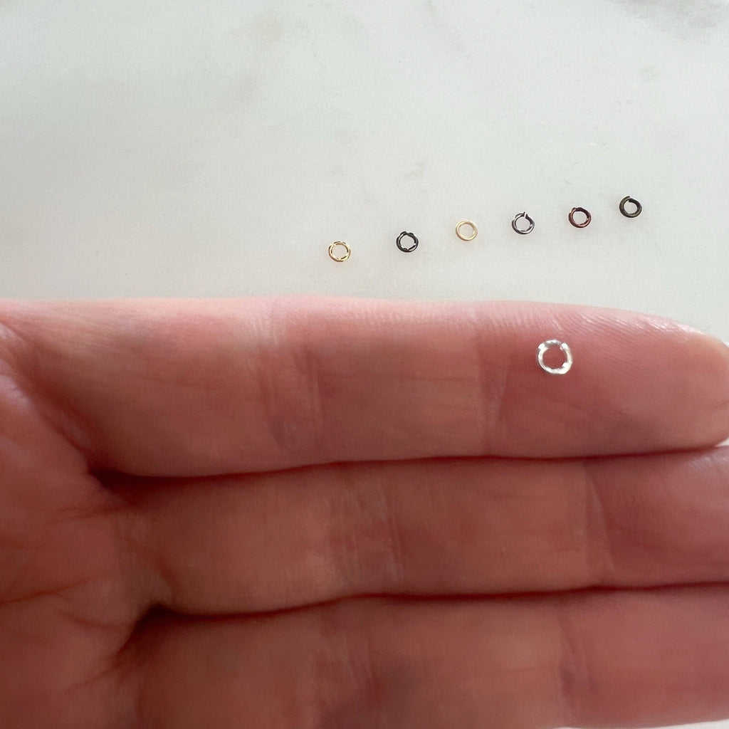Base Metal 3mm 22 Gauge Open Jump Rings Charm Links Metal Findings (144pc)