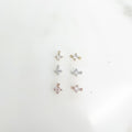 Gold Plated or Rhodium Plated Teeny Tiny CZ Pave Diamond Charm