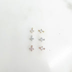 Gold Plated or Rhodium Plated Teeny Tiny CZ Pave Diamond Charm