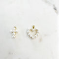 Gold Plated Acrylic Pearl Cross or Heart Pendant Choose Your Style