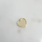 Gold Plated Heart Charm Mother of Pearl Abalone Faux Tiger's Eye
