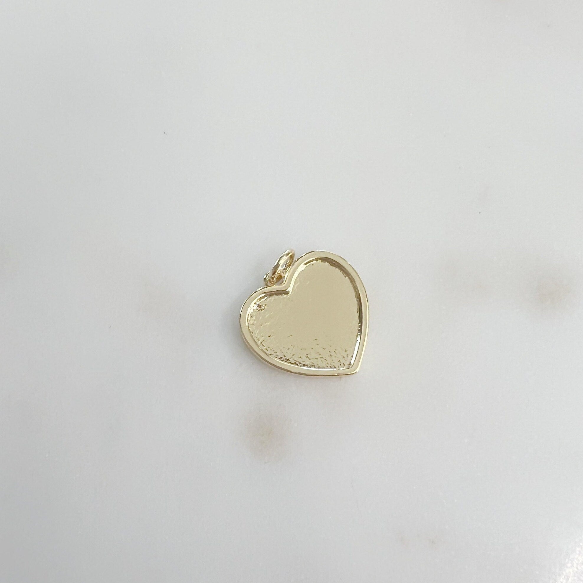 Gold Plated Heart Charm Mother of Pearl Abalone Faux Tiger's Eye