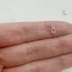 Gold Plated or Rhodium Plated Marquise Pave CZ Small Drop Cubic Zirconia