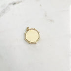 Gold Plated Round Sphere Orbit Pendant with Cubic Zirconia Mother