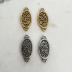Pewter Detailed Filagree Connector Charm Metal Charm (2pc)