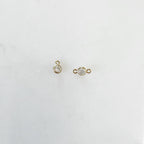 Sterling Silver or 14K Gold Filled Teeny Tiny or 3mm Cubic Zirconia Charm Link