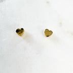 6mmx5mm Tiny Enamel CZ Heart Bead Baby Blue or Baby Pink Heart