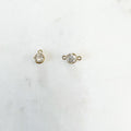 14K Gold Filled Tiny 4mm Cubic Zirconia Charm Link Choose Your Style 1