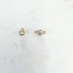 14K Gold Filled Tiny 4mm Cubic Zirconia Charm Link Choose Your Style 1