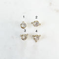 14K Gold Filled Tiny 6mm Cubic Zirconia Charm Link Choose Your Style 1