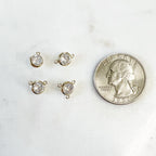 14K Gold Filled Tiny 6mm Cubic Zirconia Charm Link Choose Your Style 1
