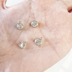 14K Gold Filled Tiny 6mm Cubic Zirconia Charm Link Choose Your Style 1