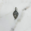 29mmx13mm Sterling Silver Pointed Hanuman Deity God Teardrop Charm Hindu
