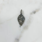 29mmx13mm Sterling Silver Pointed Hanuman Deity God Teardrop Charm Hindu
