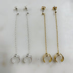 Plated Silver or Gold Metal Earring Cuff with Attached (2pc)