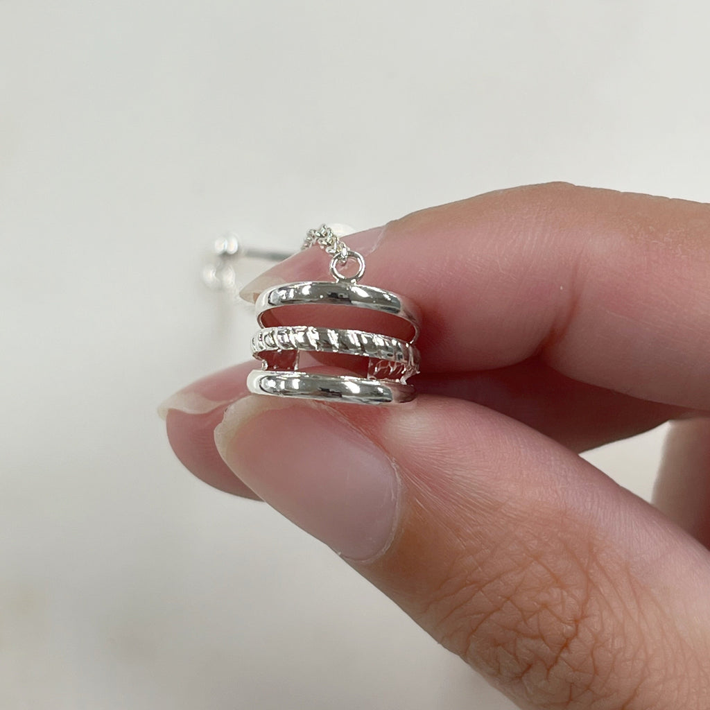 Plated Silver or Gold Metal Earring Cuff with Attached (2pc)