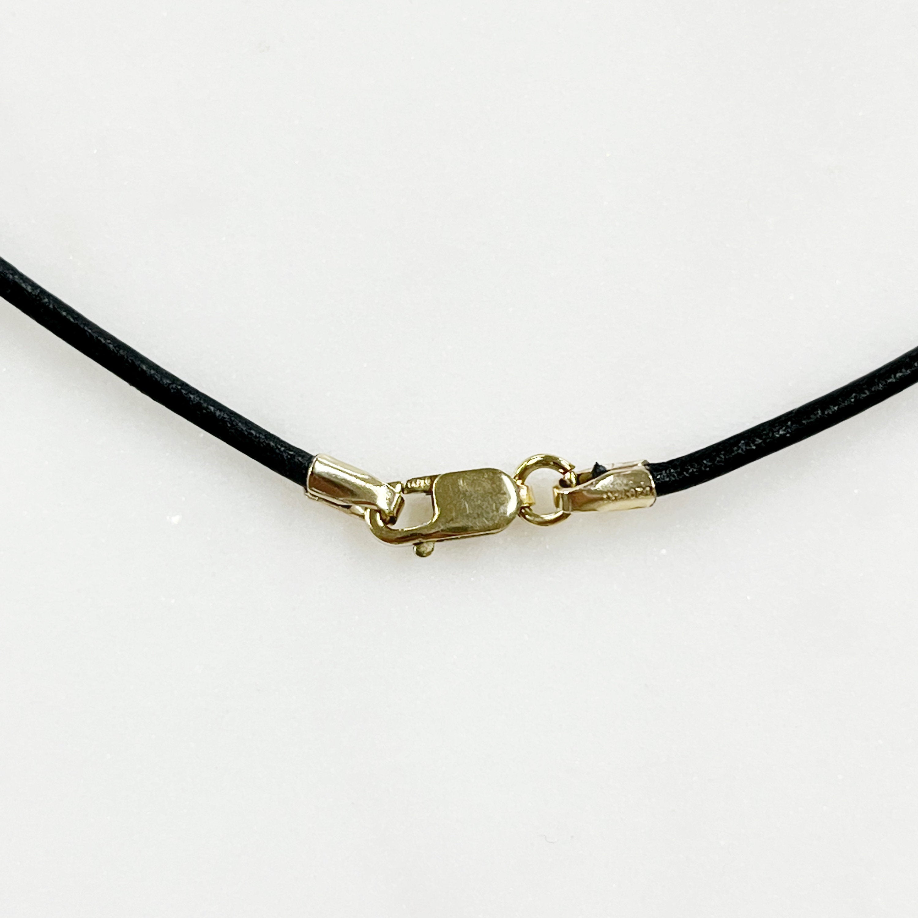 Sterling Silver or Gold Filled Ready to Wear Genuine Black Leather 1.5mm