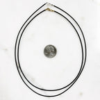 Sterling Silver or Gold Filled Ready to Wear Genuine Black Leather 1.5mm