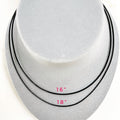 Sterling Silver or Gold Filled Ready to Wear Genuine Black Leather 1.5mm